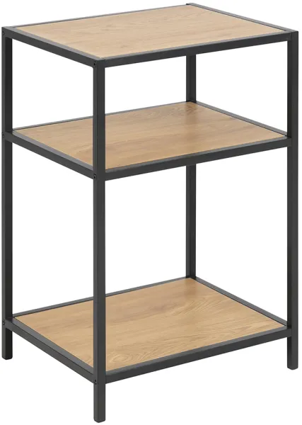 ACT NORDIC Seaford natbord - natur/sort papir vildeg/metal, m. 2 hylder